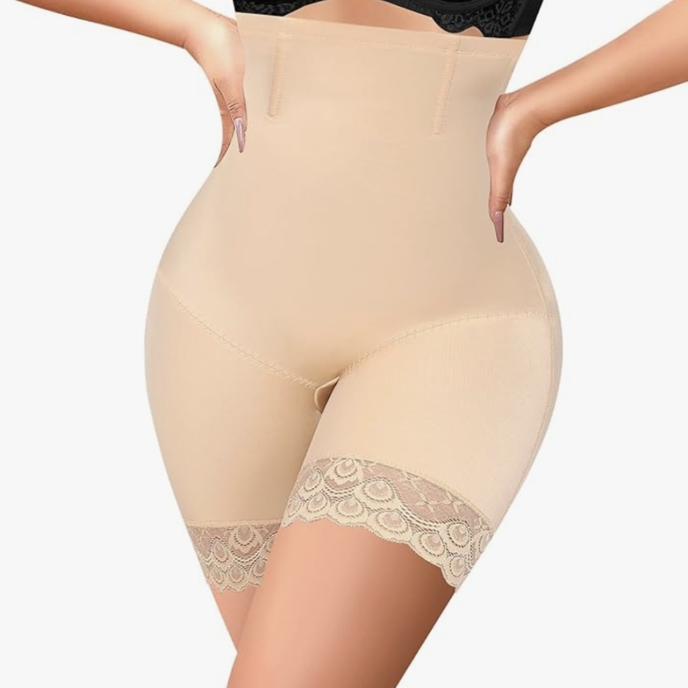 Womens High Wasited Slimming Body Shaper Boy Shorts Seamless Tummy Control Slip